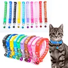 Милый собачий ошейник с колокольчиком, мультяшный ног, ошейник с защитой от потери, ожерелье для домашних животных, светящийся ошейник, аксессуары для маленьких собак
