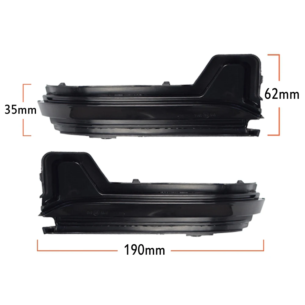 

2Pcs Dynamic LED Rearview Mirror Streamer Turn Signal Lights Car Yellow Flowing Water Side Lights For Skoda KODIAQ/ KAROQ 17-20