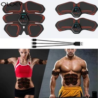 easy operate usb charging exerciser home belt massage abdominal muscle stimulator fitness effective trainer fat burning body gym