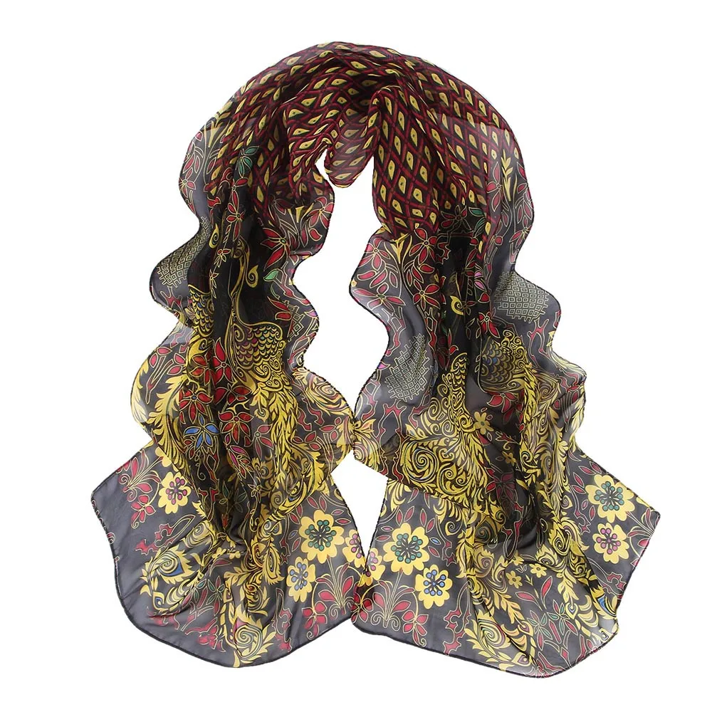 Вы уверены что не нажмите и увидите? Женская мягкая шаль из шелка шифона с