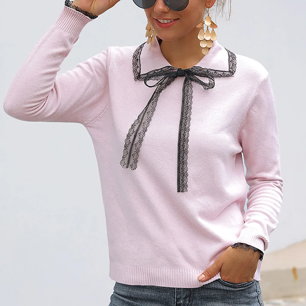 2019 зимний женский свитер s Женский Повседневный однотонный вязаный с длинным