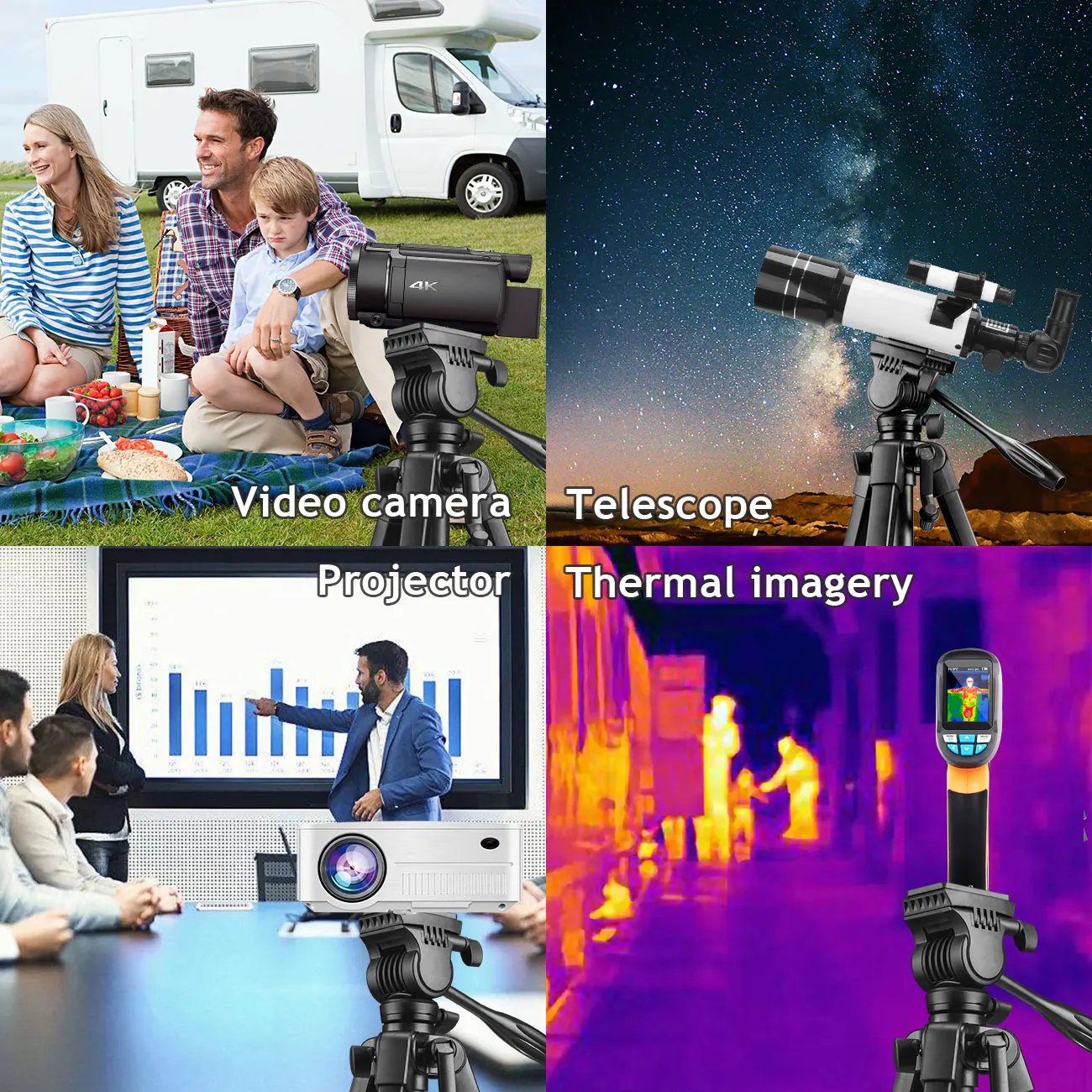 Алюминиевый Штатив с жидкостной головкой(60 дюймов/152 см) использовать для