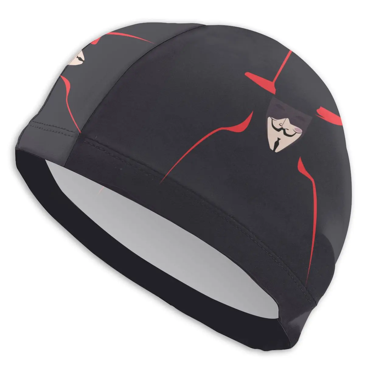 

V For Vendetta Sports Siwm Pool Swimming Cap Hat Adults Men Women Sporty Ultrathin Adult Bathing Caps
