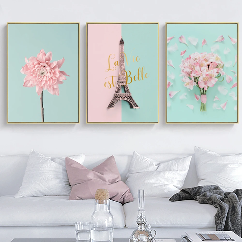 Париж башня Печать на холсте без рамки настенные картины печать для гостиной