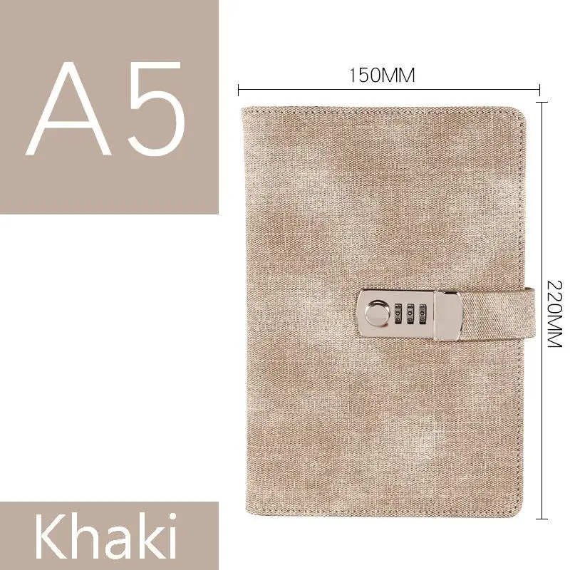 

Notebook Password Book With Lock Diary Notepad Business Books School A5 Planner Organizer Writing Pads Office Supplies Notebook