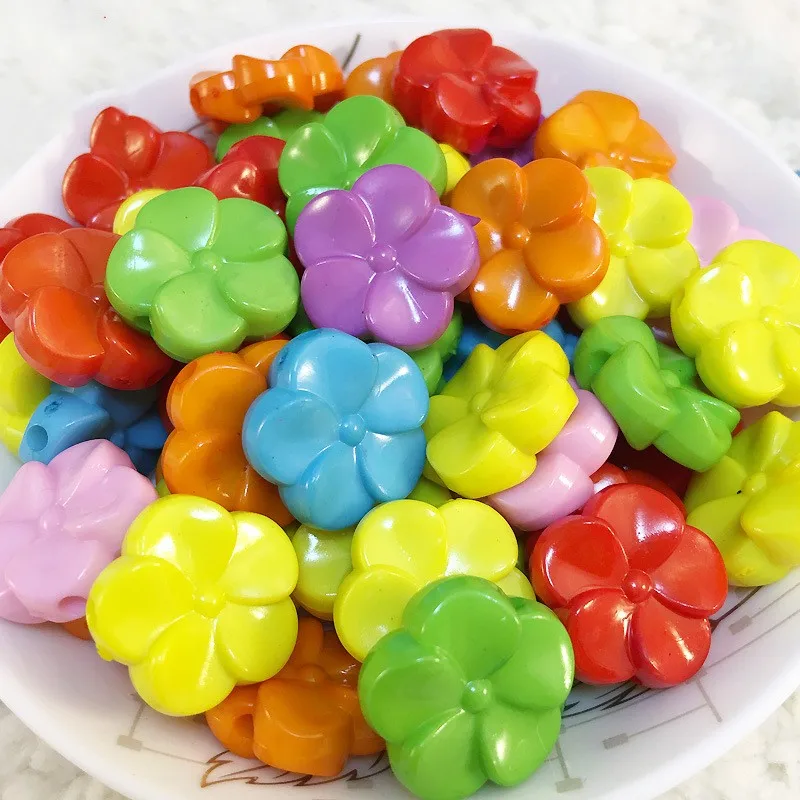 

20Pcs 7*18mm Mixed Color Sunflower-shape Acrylic Beads For Jewelry Making DIY Necklace Bracelet Accessories