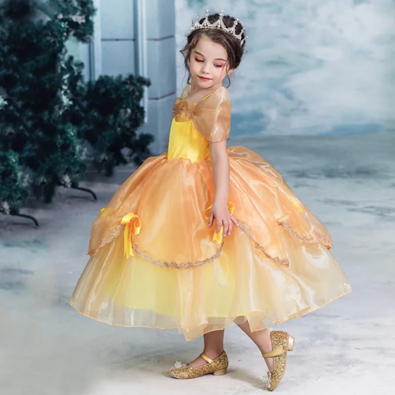 

New Baby Princess Dress Cosplay Costume for Toddler Kids Girls Summer Dresses Party Supplies Ball Gown Vestidos