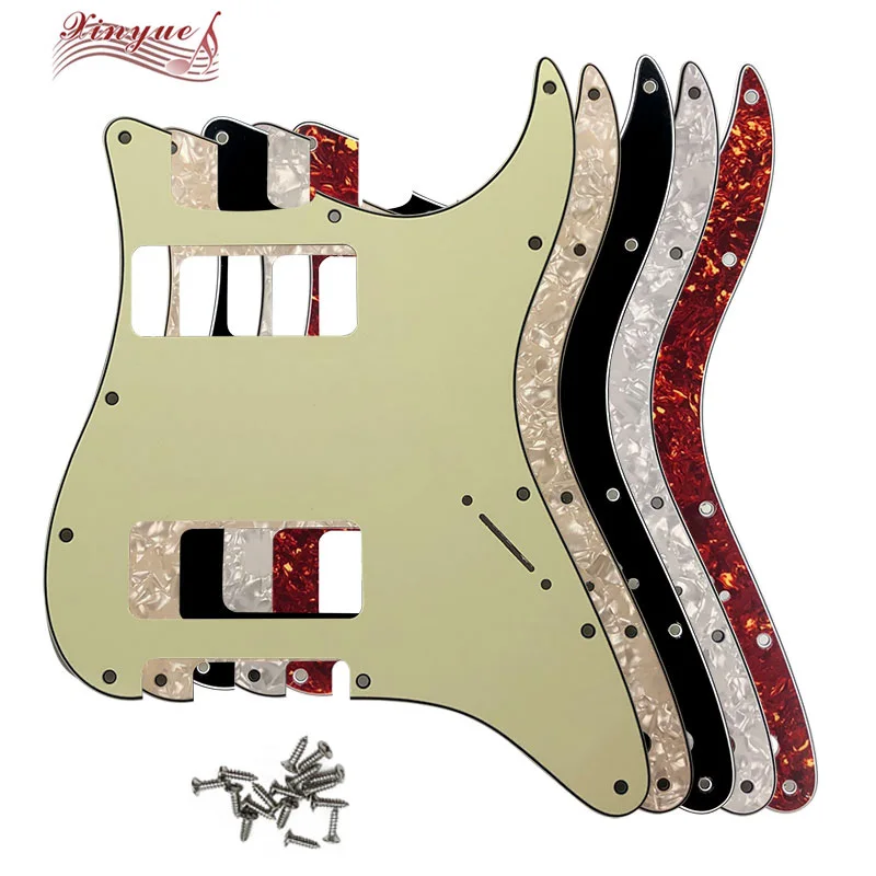 

Xinyue Great Quality Guitar Parts 2 P90 Strat Guitar PICKGUARD No Control Hole For US 11 Screw Holes Strat Humbuckers