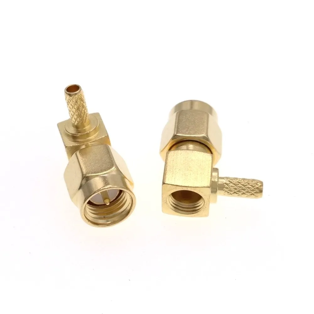 10 шт. коннектор для кабелей RG174 RG316|angle connector|angled cables |