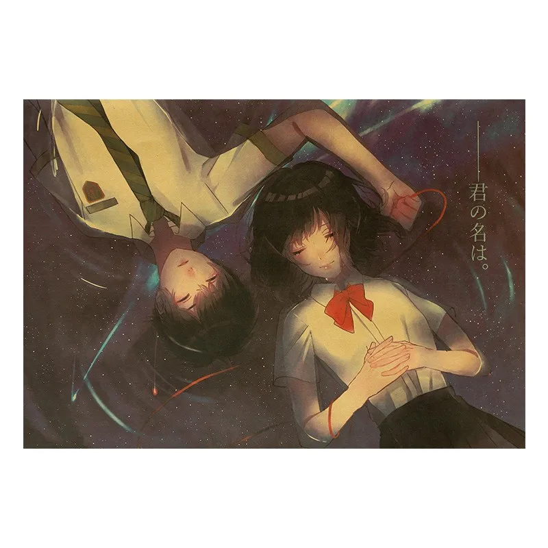 

Anime Your Name Kraft Paper Poster Home Room Bedroom Wall Decoration Painting Core 50.5x35cm