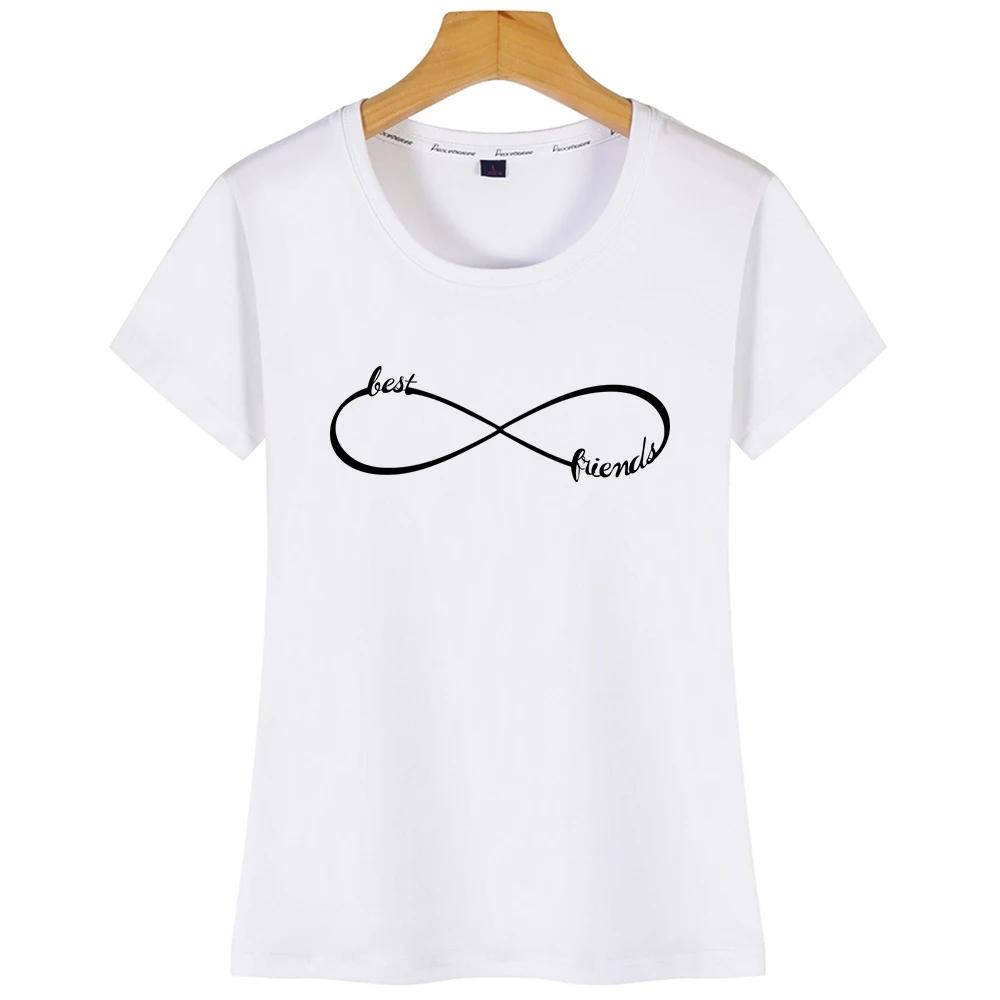 Топы футболка для женщин бесконечность лучшие друзья символ петля 8 подходит