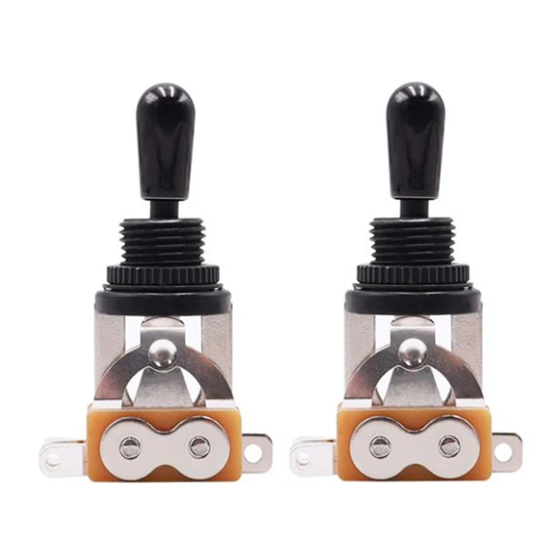 

3 Way Guitar Toggle Switch Pickup Hat Replaceable Black Switch Tip Short Straight Guitar Toggle Switch Pickup Selector