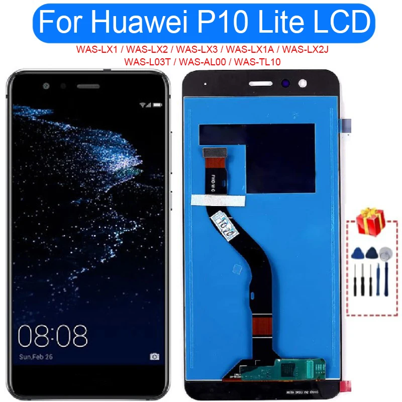 ЖК-дисплей 5 2 дюйма для Huawei P10 Lite с рамкой и дигитайзером сенсорного экрана в сборе