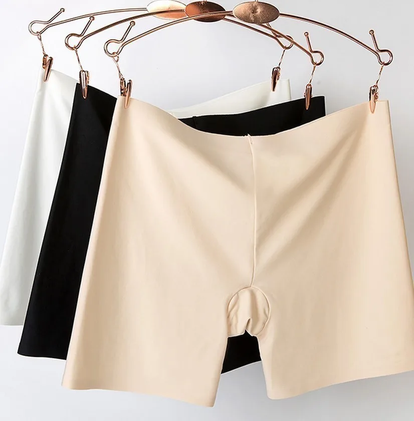 Ultra-thin Breathbale Skinny Panties Seamless Summer Safety Short Pants Women Soft Ice Silk Ultra-comfortable Solid | Женская одежда