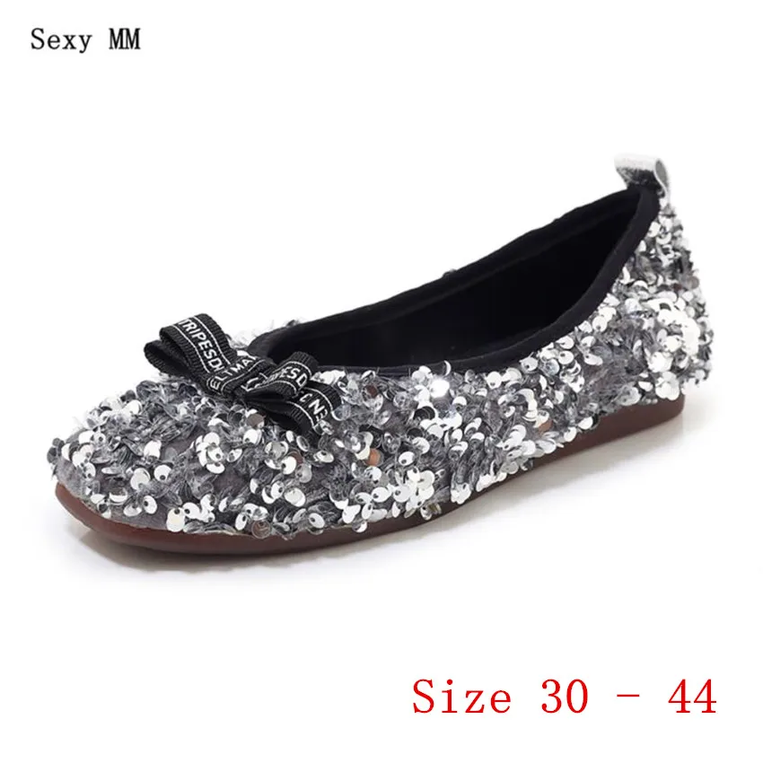 

Summer Winter Woman Slip On Shoes Girl Ballet Flats Women Flat Shoes Soft Comfortable Small Plus Size 30 32 33 - 40 41 42 43 44