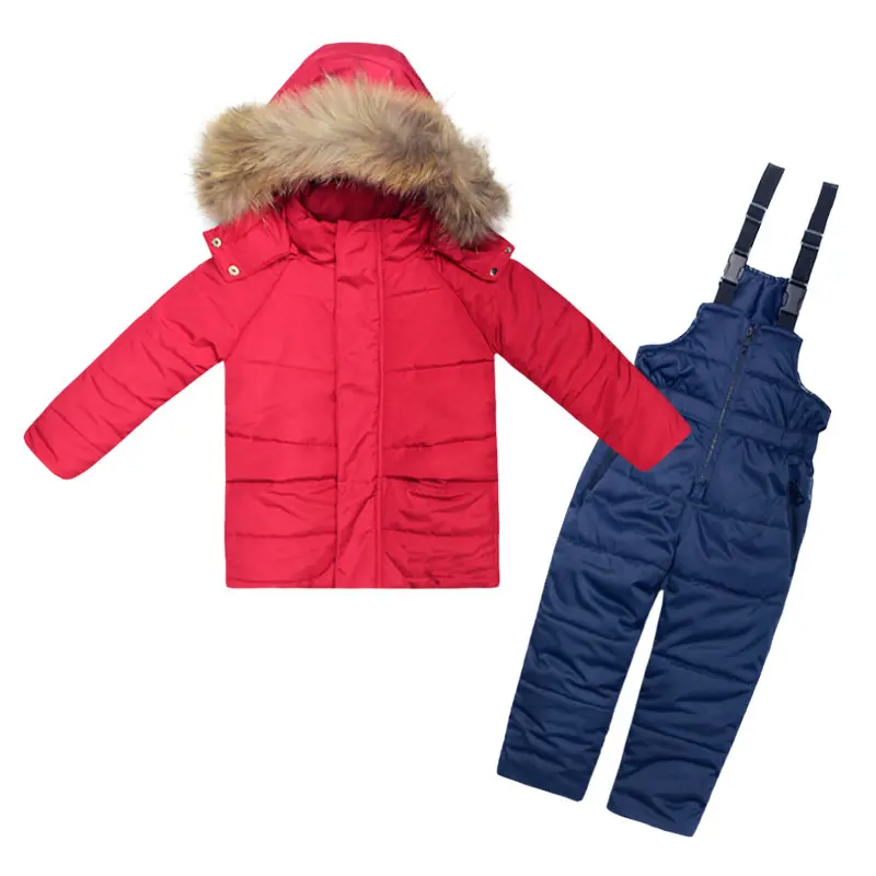 Зимняя одежда для девочек Костюмы комплект детский лыжный костюм комбинезон