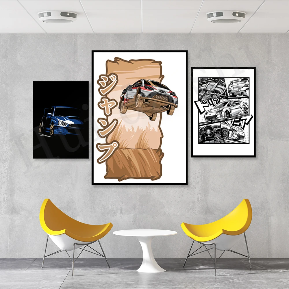 

poster | Subaru BRZ 2022 "Manga Style" | racing poster, Impreza WRX car poster, car art, Toyota Yaris WRC, wall decor, wall art