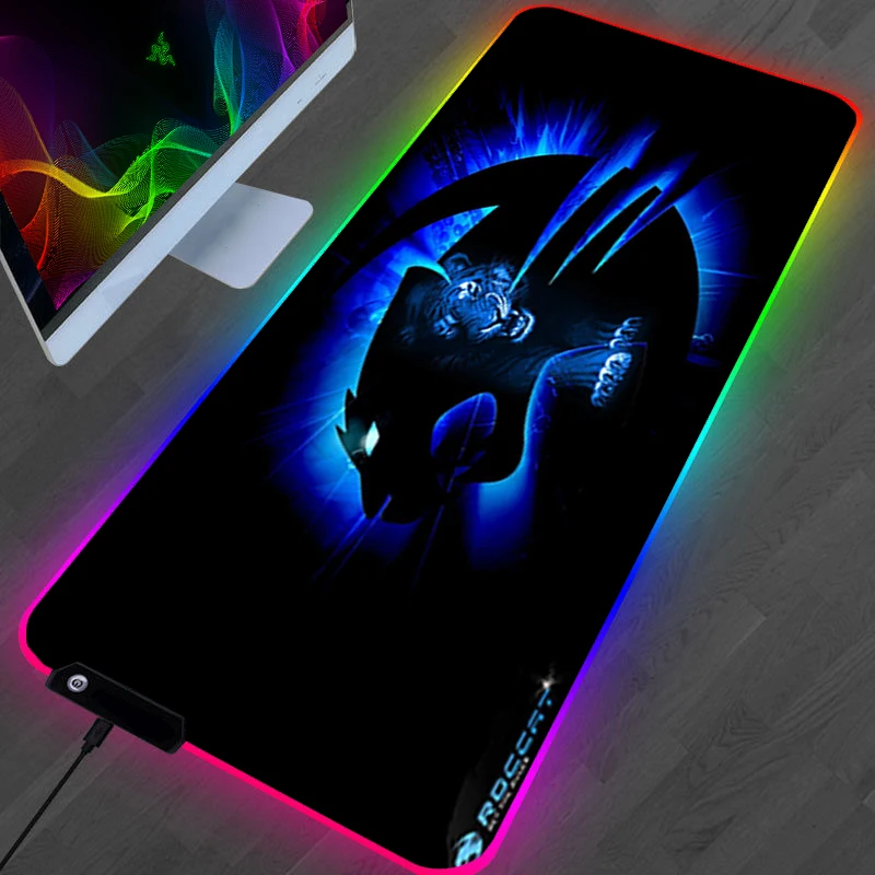 rgb roccat mouse ped wireless computer laptop gamer shine mat gaming pad anime mats backlit keyboard mousepad extended big xl pc free global shipping