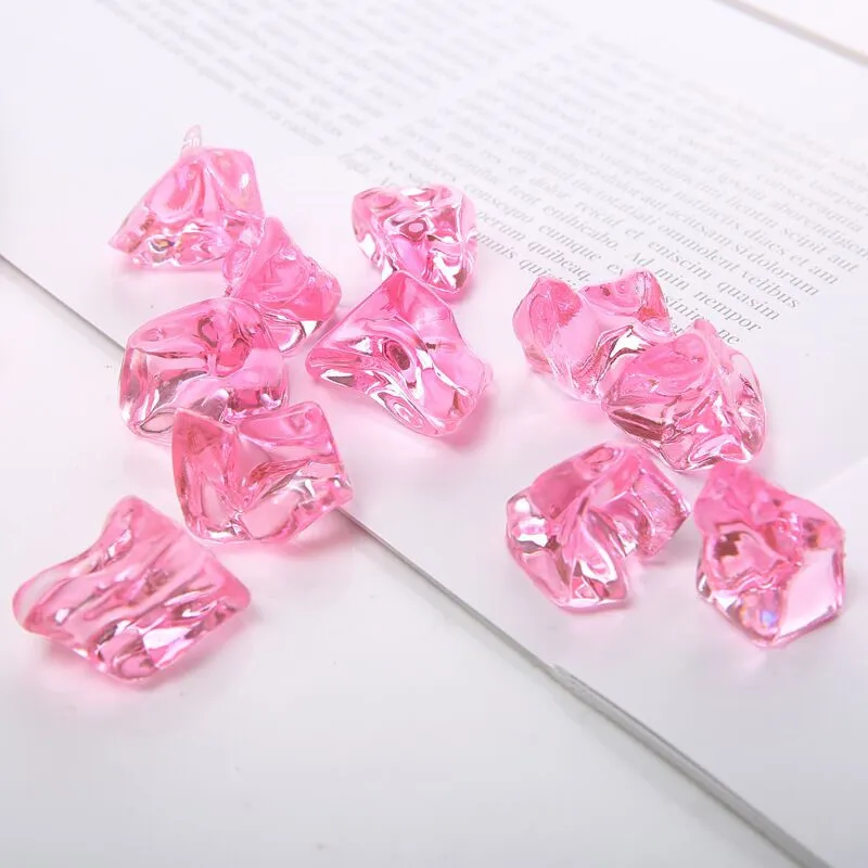 10 шт. разноцветные акриловые кристаллы в форме льда из камня неправильной формы