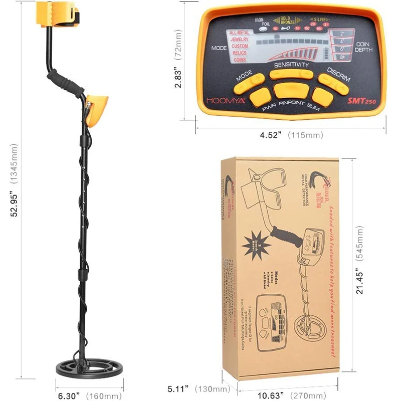 

MD-6250 Professional Metal Detector High Performance Underground Metal Detector MD6250 Three Detect Mode Coins Jewelry All Metal