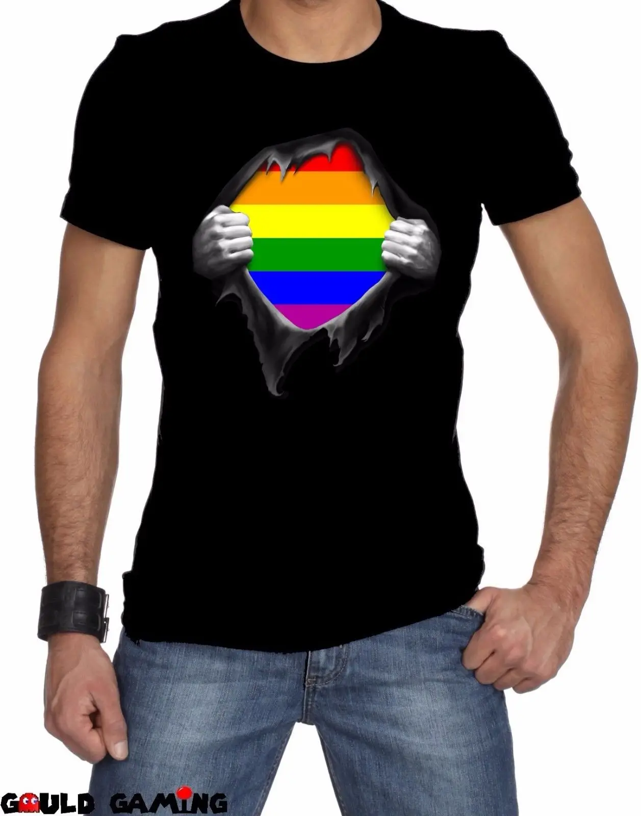 Популярная новинка 2019 летняя модная футболка с радугой для геев унисекс