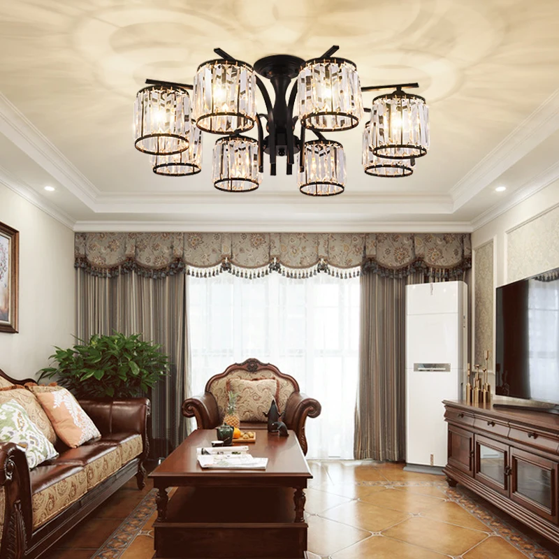 Фото 3/6/8 Heads Crystal LED Chandeliers Lighting Modern Wrought Iron Lustre Luminaire Ceiling for Living Room Kitchen Лампы и освещение 3/6/8 Heads Crystal LED Chandeliers Lighting Modern Wrought Iron Lustre Luminaire Ceiling for Living Room Kitchen Лампы и освещение