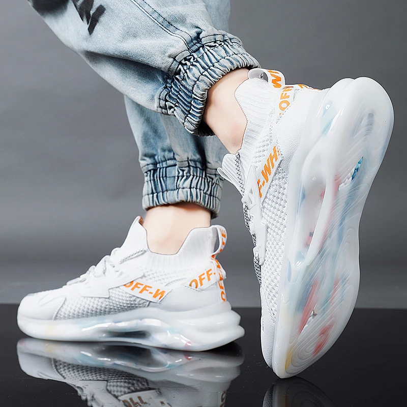 

CRLAYDK High Top Mesh Breathable Men's Sneakers Sports Running Shoes Comfort Walking Tennis Casual Workout Youth Boys Footwear