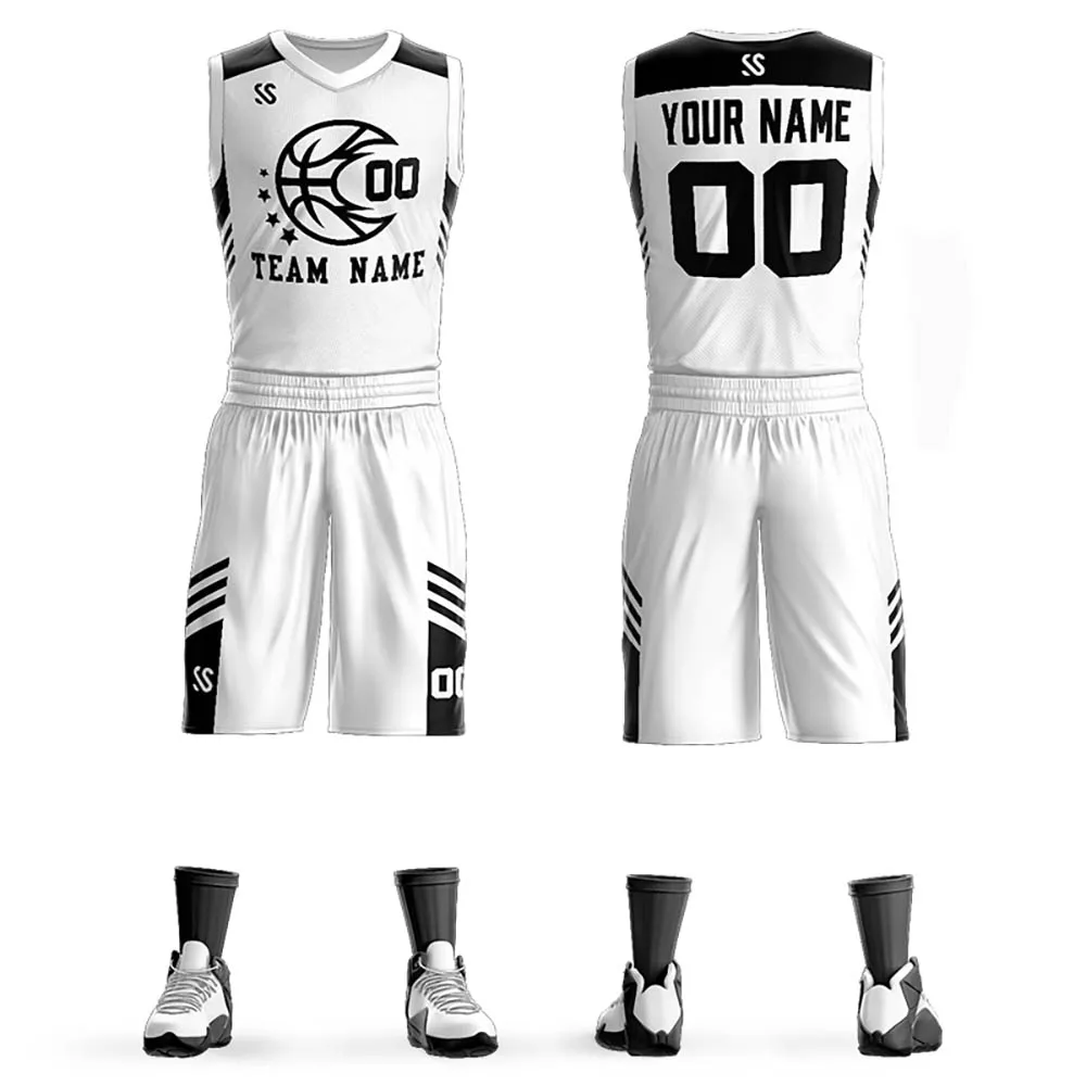 

Custom Adult Youth Basketball uniform Set Sportswear Training Shirts Basketball Jersey and Shorts sublimation printing