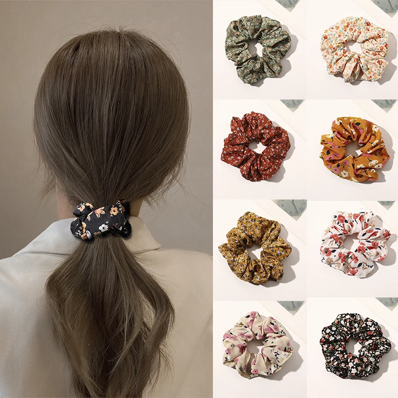 

Women's Elasticity Scrunchie Girl Ponytail Holder Hairband Hair Rope Tie Floral Scrunchies Fashion Hair Accessories