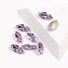 Модные Кристаллы YANRUO фиолетового цвета в форме пупета, свободные кристаллы, 3D Стразы для ногтевого дизайна, необычные стеклянные камни для украшения ногтей
