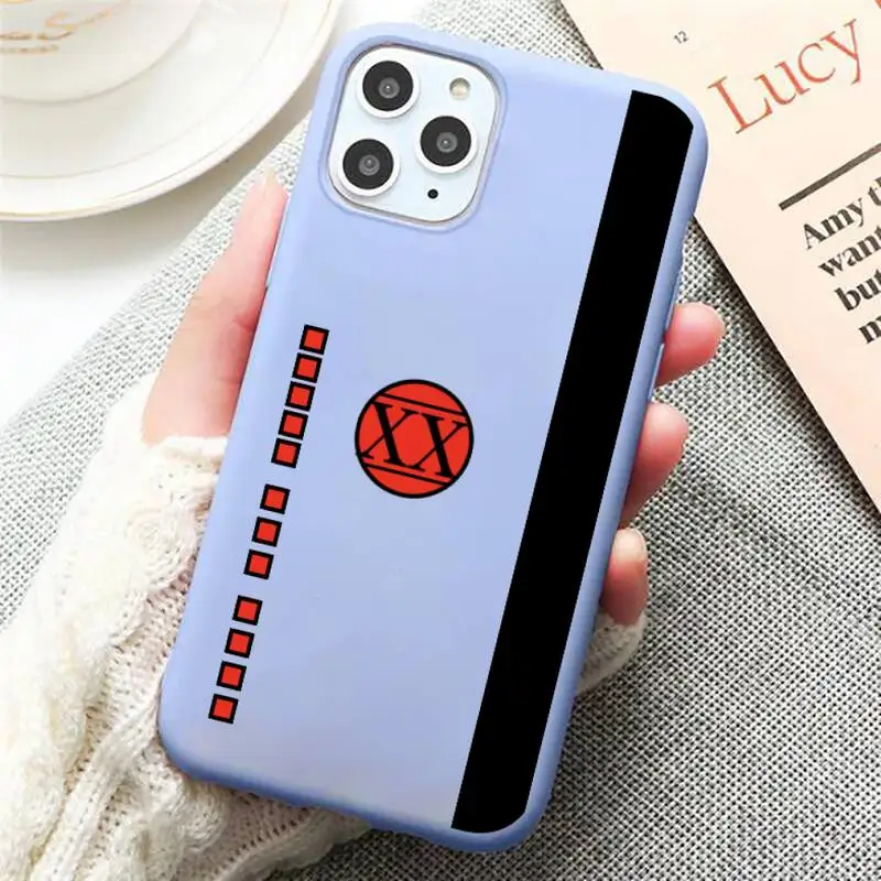 

HUNTER x HUNTER HxH Gon Killua Anime Phone Case Candy Color Blue for iPhone 11 12 pro XS MAX 8 7 6 6S Plus X 5S SE 2020 XR