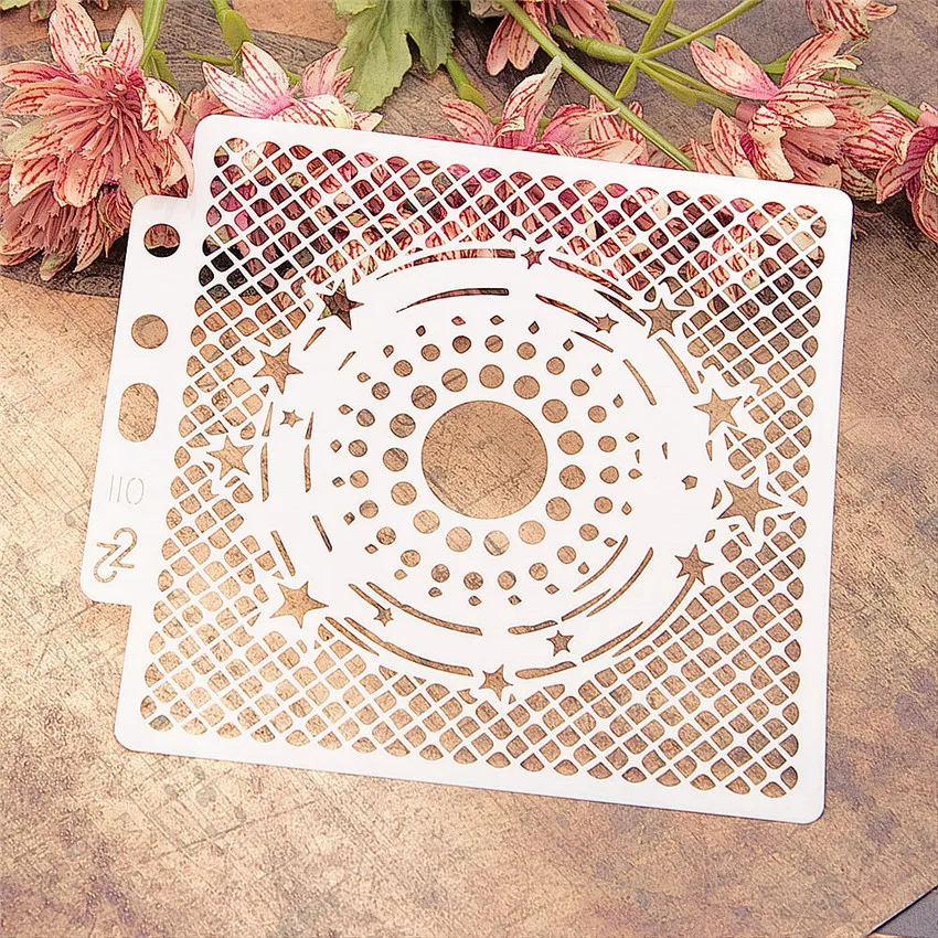 14x13cmx9PCS Волшебная Обложка шаблон для наклеивания вырезок спреи литья пластмасс