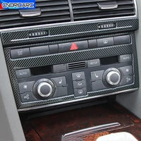 car central console air conditioning cd panel decoration cover sticker trim for audi a6 c5 c6 2005 2011 interior accessories