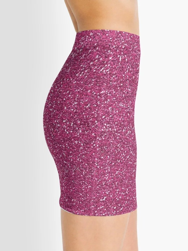 

Chic Pink Sparkles Mini Skirt