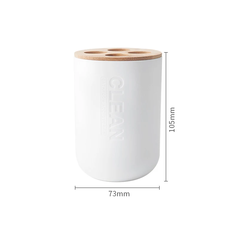 Toothbrush Holder ONEUP бамбуковый стиральный продукт набор аксессуаров для ванной комнаты средства для мойки бутылки для полоскания рта чашки мыла держатель зубной щетки предметы домашнего обихода - Цвет: Toothbrush Holder
