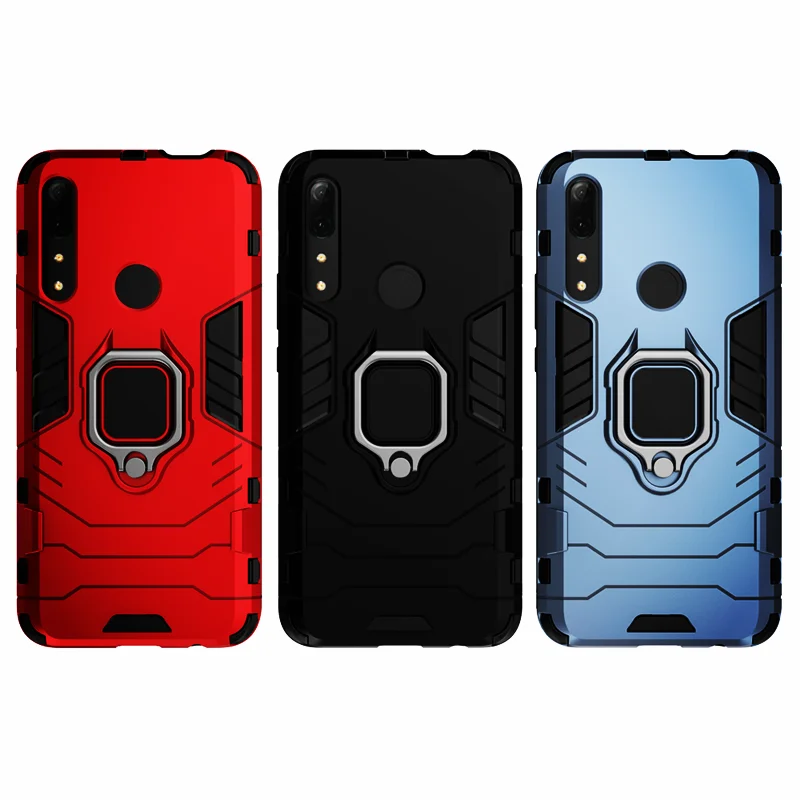 

Shockproof Armor Case For Huawei P Smart Z Case Ring Holder Stand Phone Back Cover for Huawei Psmart Z STK-LX1 Y9 Prime 2019