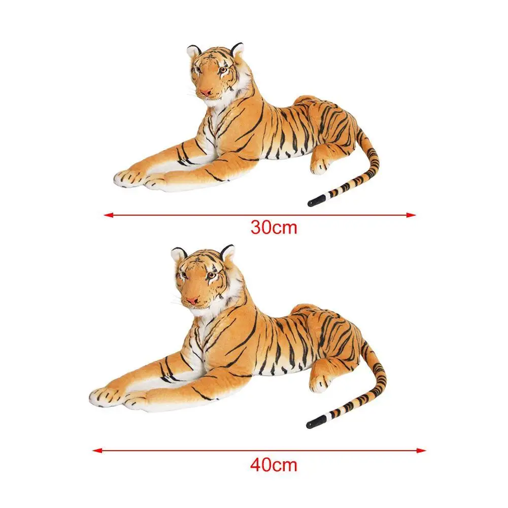 

30/40cm Lifelike Tiger Leopard Plush Toys Soft Wild Animals Simulation White Tiger Doll Children Kids Birthday Gifts
