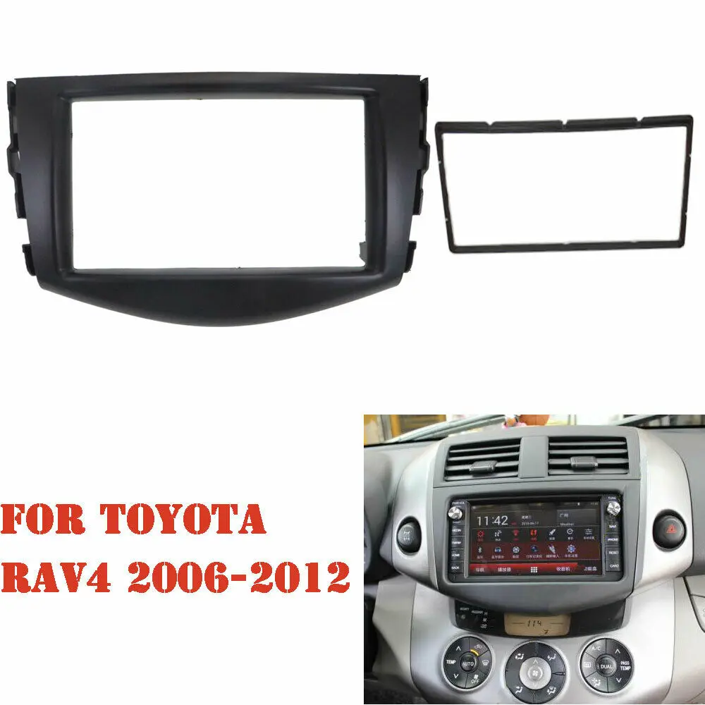 

Car Stereo Radio Fascia Panel Trim Kit 2 Din Frame For Toyota RAV4 2006-2012
