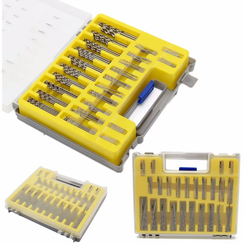 New 150Pcs Mini Micro Power High Speed Steel Drill Bit Twist Kits Set 0.4-3.2mm Accessories Wood Drilling Precision | Инструменты
