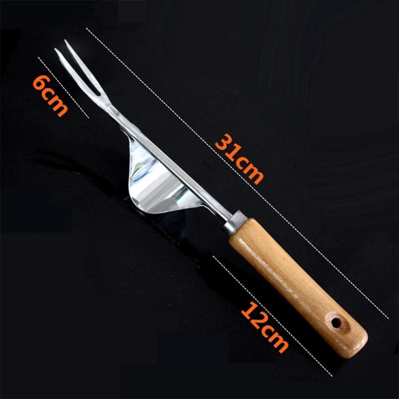 

Weed Puller Hand Tool, Heavy Duty Stainless Steel w/ Ergonomic and User-Friendly Wood Design Handle