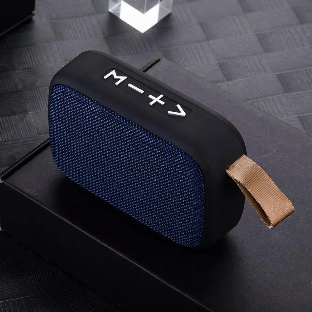 Портативный беспроводной Bluetooth стерео динамик для смартфона планшета ноутбука поддержка SD карты FM радио мини громкий динамик открытый - Цвет: Blue