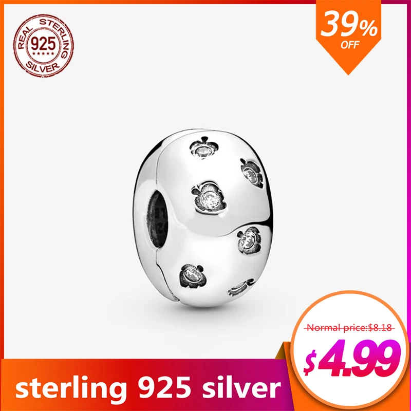 Серебряные бусины 925 пробы Шарм Подходит оригинальный браслет Pandora ожерелья