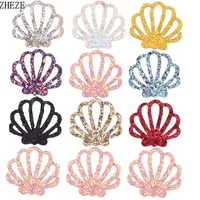 20pcslot new shell glitter felt fabric padded chic diy hair accessories for kids girls headband