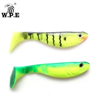 w p e brand new soft fishing lure 4pcspack 12cm 3d eyes t tail worm wobbler simulation jig head silicone bait artificial rubber