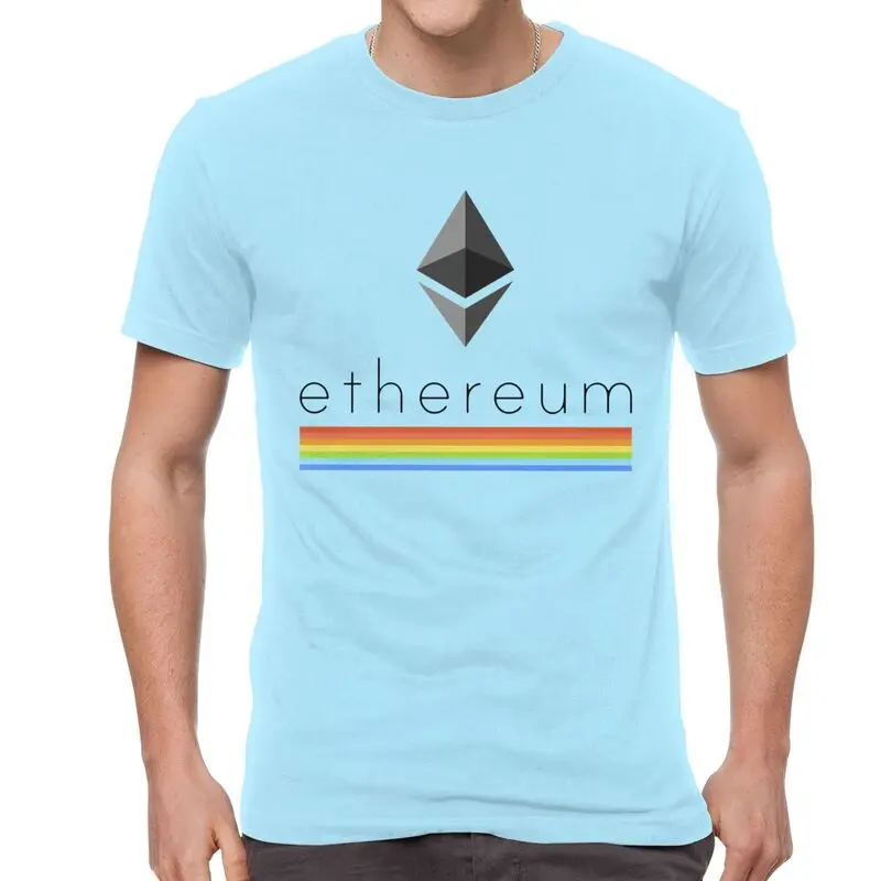 

Футболка Ethereum для криптовалюты, Мужская Уличная одежда, футболки с коротким рукавом, футболка для криптовалюты ETH, хлопковые футболки, топы, ...
