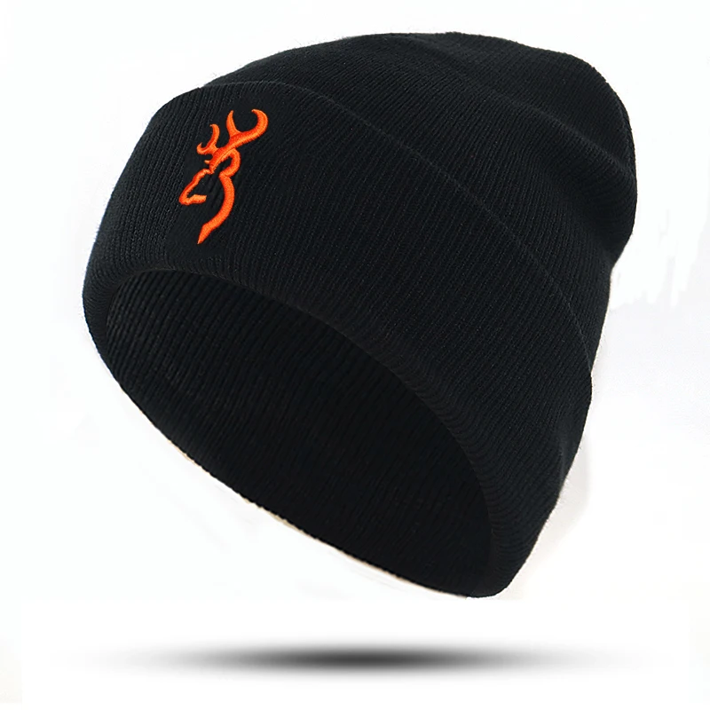 Шапка-бини Мужская женская осенне-зимняя теплая с вышивкой | Аксессуары для