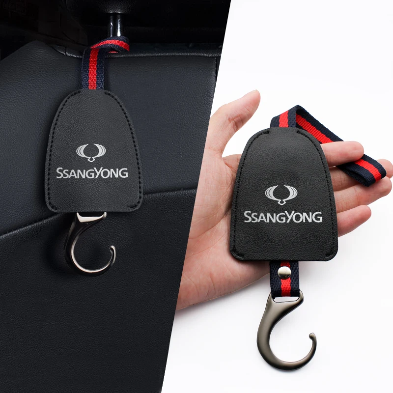 

2/1pcs Car Seat Back Hook Hangers Headrest Storage Holder for SsangYong Actyon Sport Kyron Korando Rexton Tivoli Car Accessories
