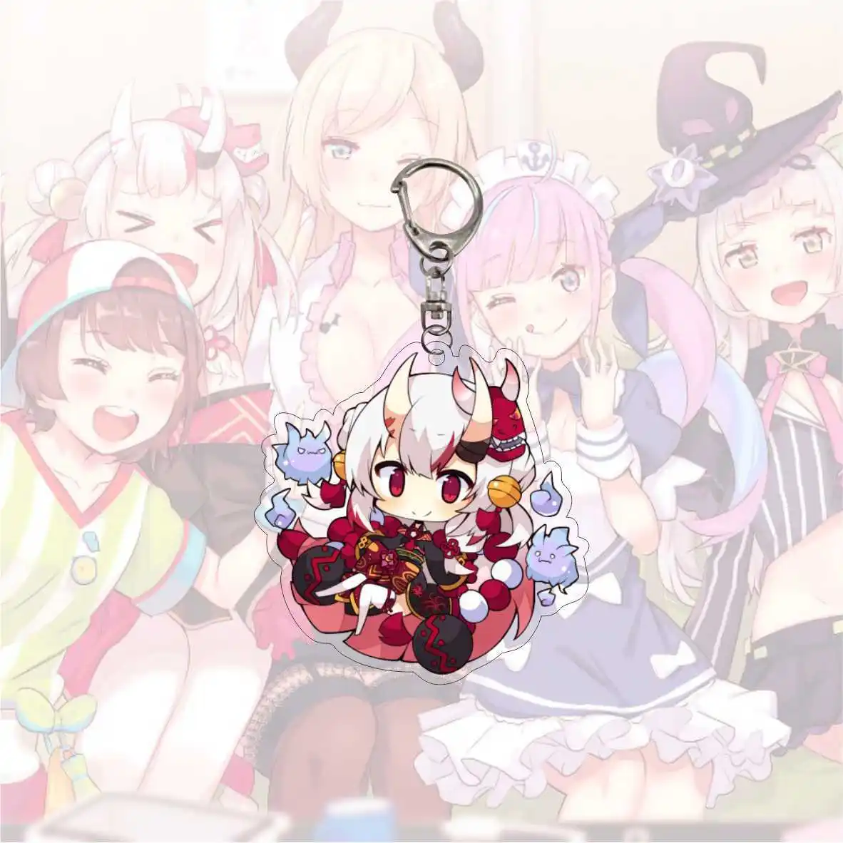 Брелок для ключей фантазия Hololive Vtuber Kagura Нана Inugami Korone Shirakami Fubuki Косплей Аниме