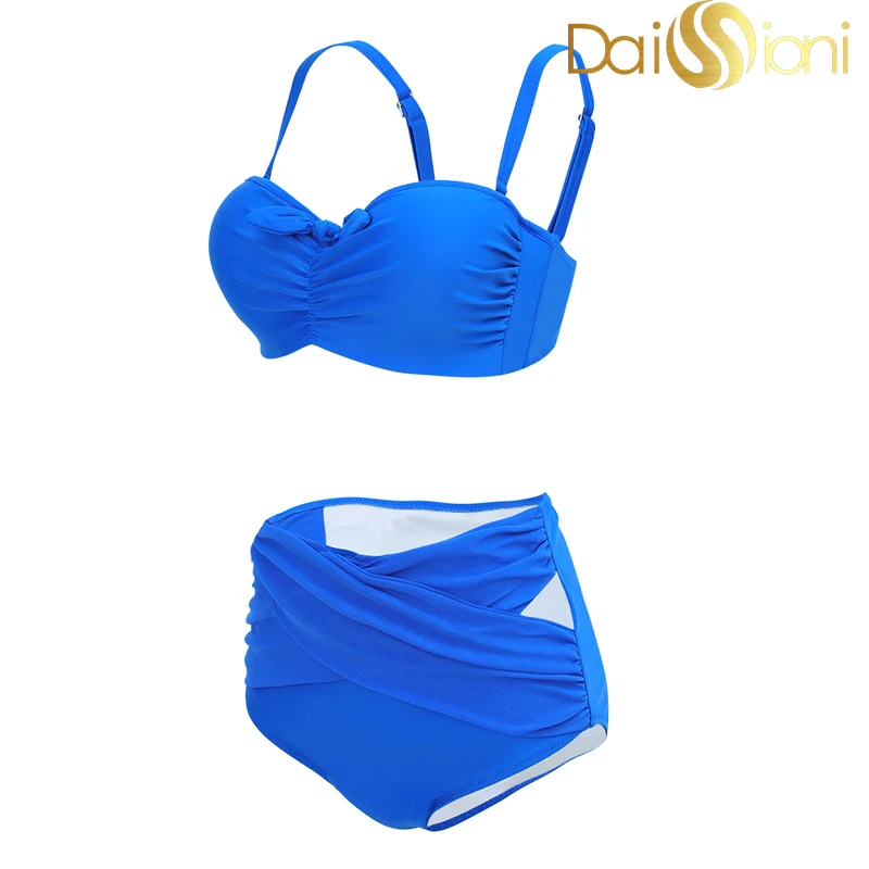 Новые Купальники больших размеров с высокой талией женское бикини женский