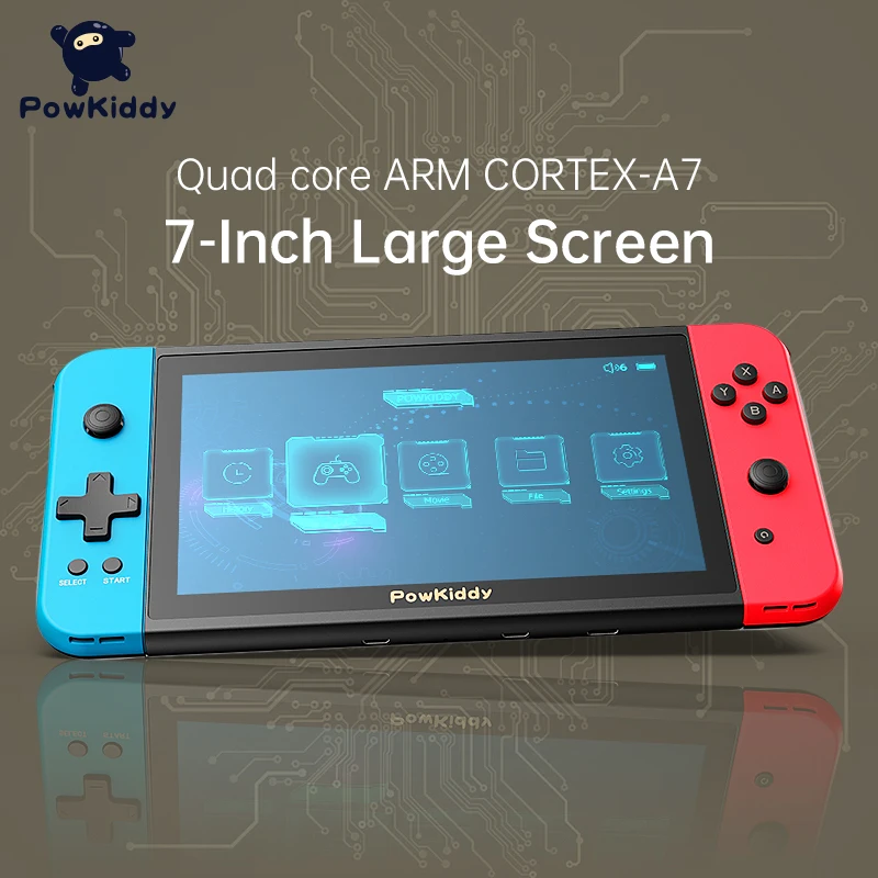 Новая портативная игровая консоль POWKIDDY X2 7 &quotIPS экран Встроенный 11 симулятор PS1 3D